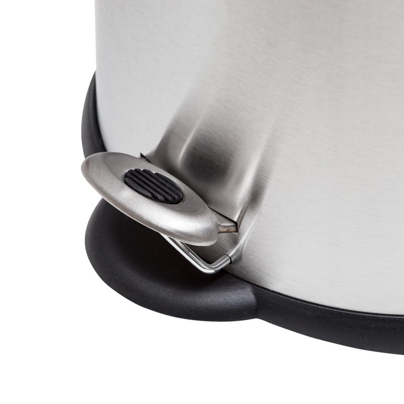 Honey Can Do Honey-Can-Do TRS-01448 Oval Stainless Steel Step Can, 5-Liter,grey , Silver - Image 4